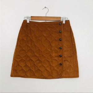 Madewell Womens Flannel Mini-Skirt with Buttons